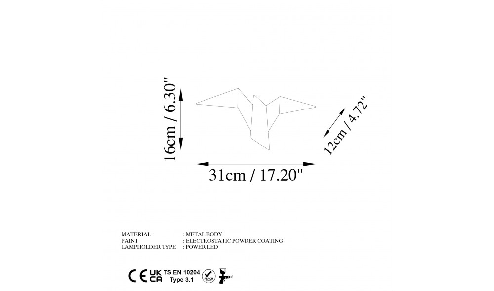 Lampa de perete - 13502 - M