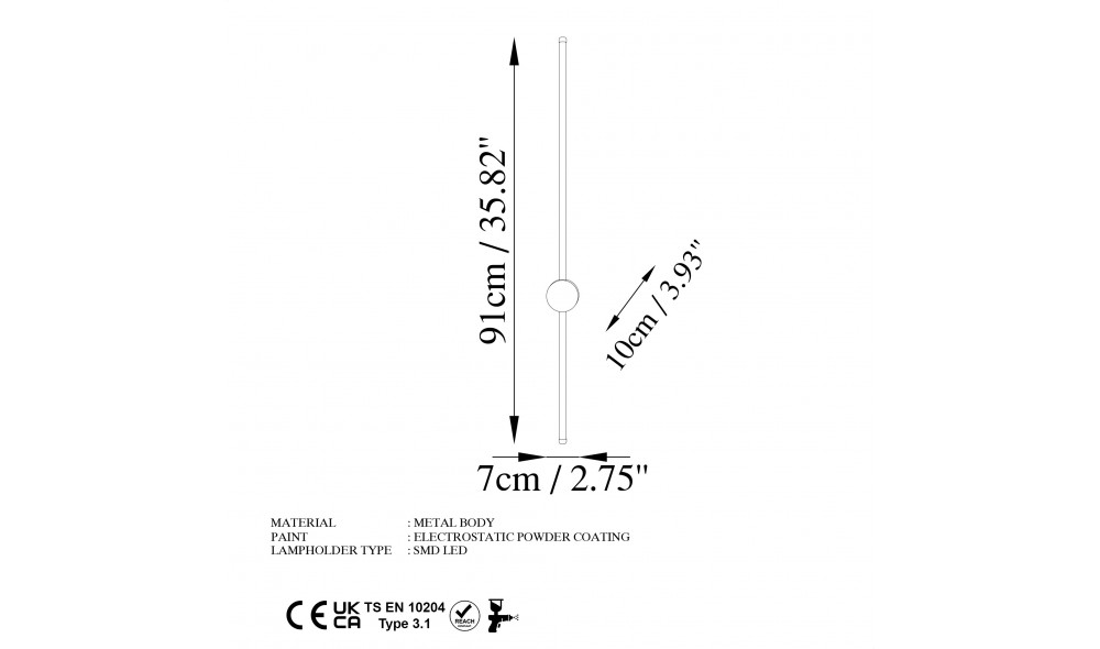 Lampa de perete Sabie - 13484