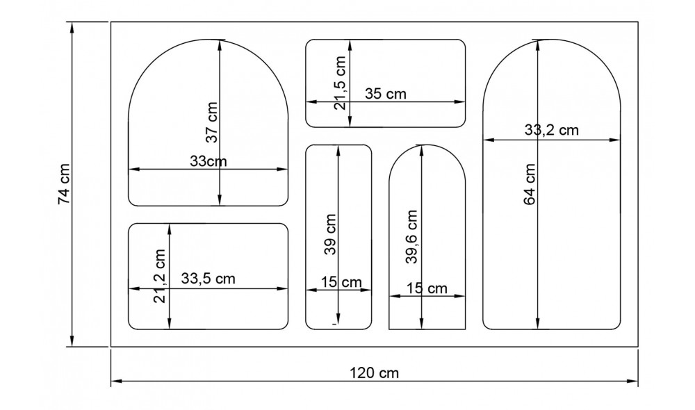 Consola, Liva 120 - White, 120 x 74 x 37 cm