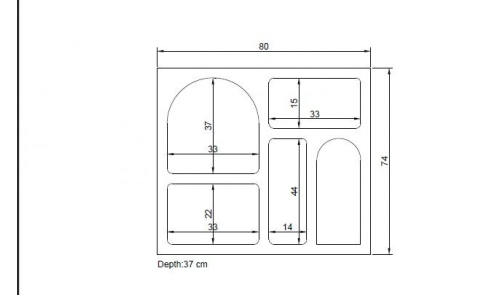 Consola, Lessa - White, 80 x 74 x 37 cm