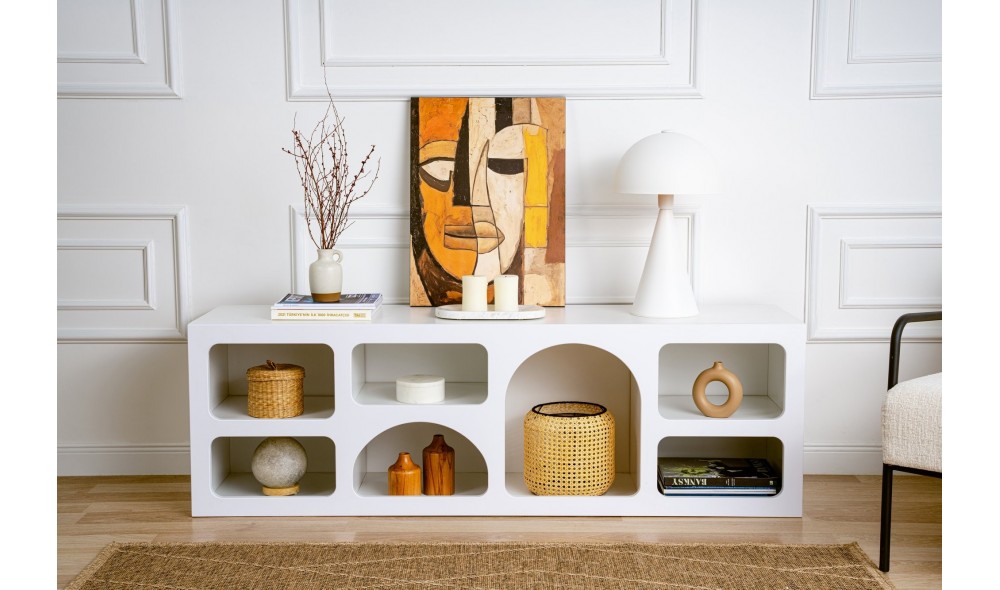 Consola, Ferlis - White, 160 x 51 x 40 cm