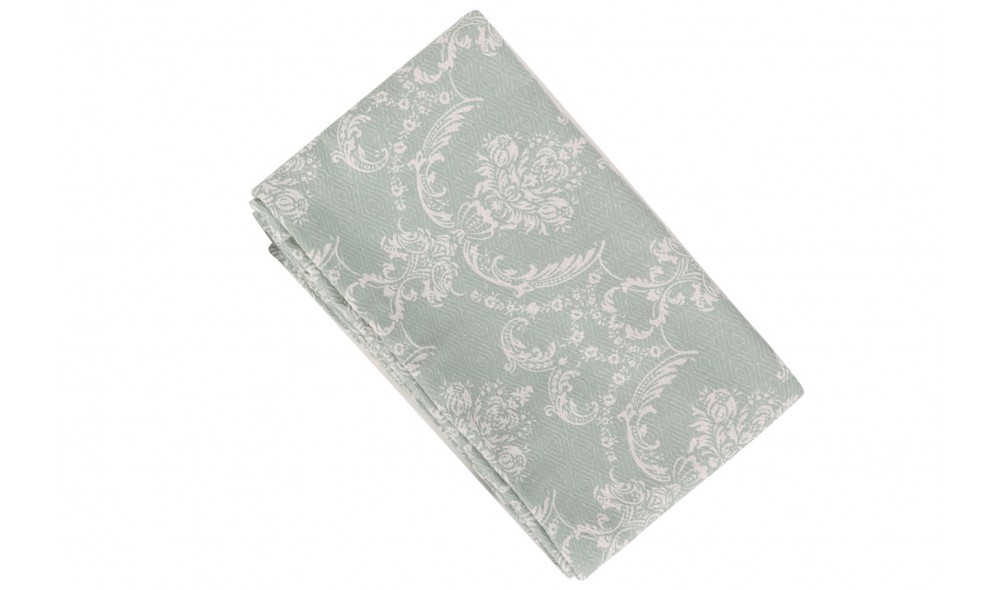 Set lenjerie pat pentru o persoana din pique, Pure - Water Green