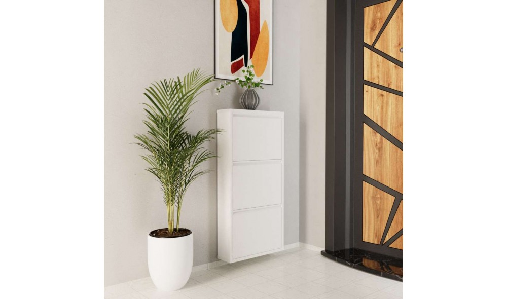 Pantofar, 3 Piece Metal - White, 50 x 103 x 15 cm