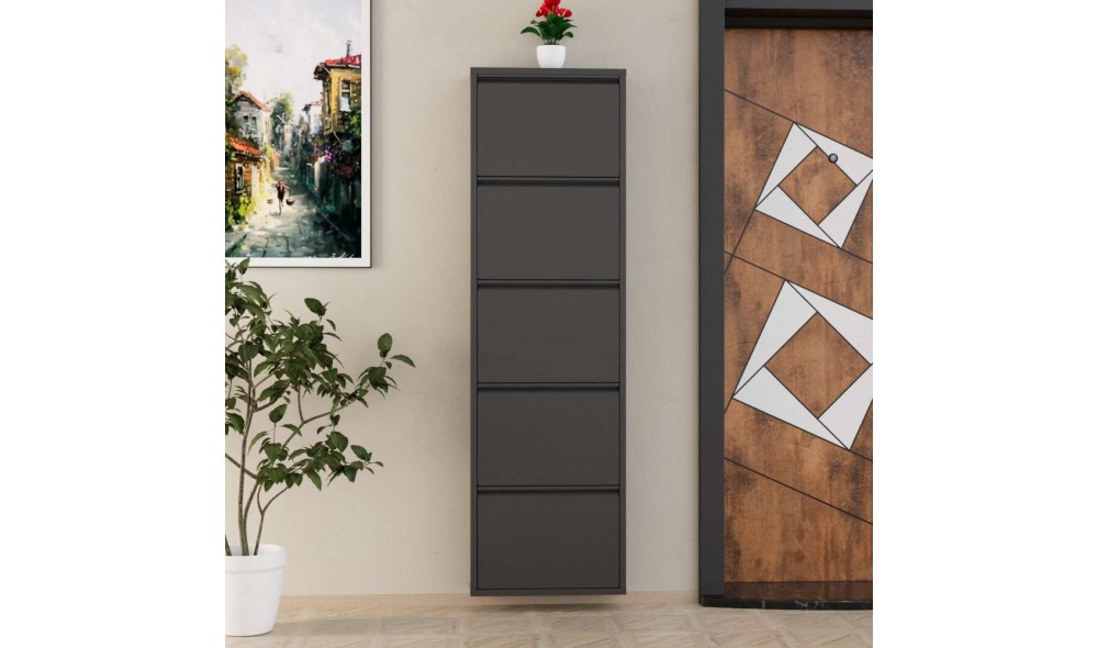 Pantofar, 5 Piece Metal - Anthracite, 50 x 169 x 15 cm