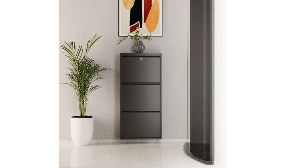 Pantofar, Locking 3 Piece Metal - Anthracite, 50 x 103 x 15 cm