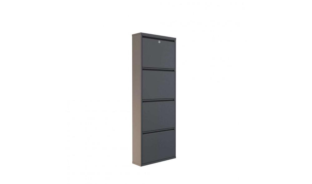Pantofar, Locking 4 Piece Metal - Anthracite, 50 x 136 x 15 cm