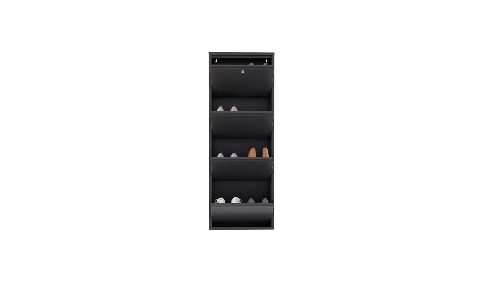 Pantofar, Locking 4 Piece Metal - Anthracite, 50 x 136 x 15 cm