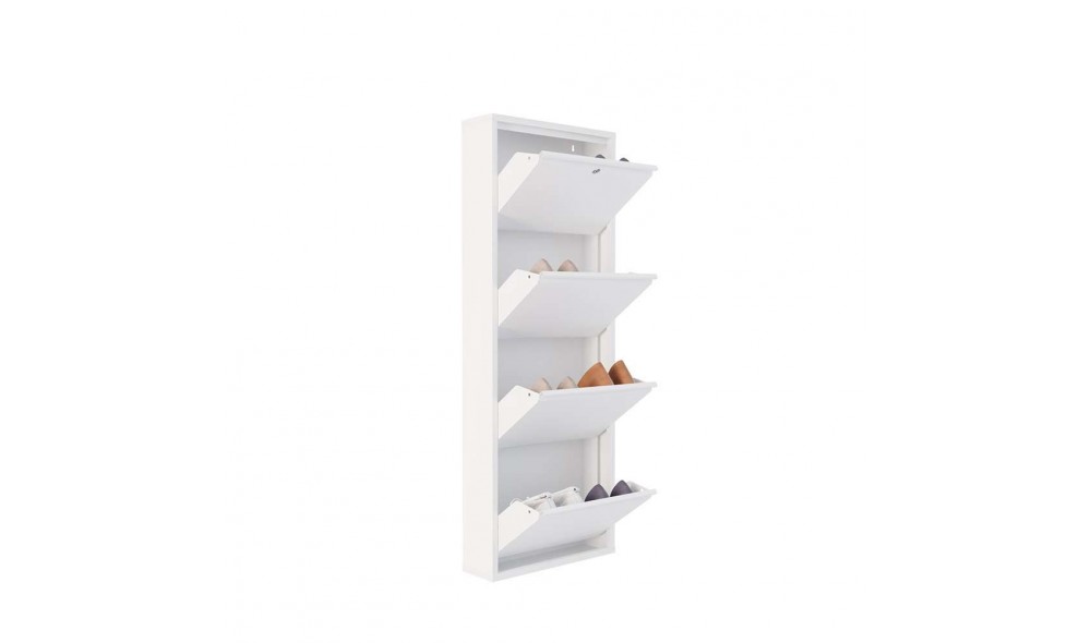 Pantofar, Locking 4 Piece Metal - White, 50 x 136 x 15 cm