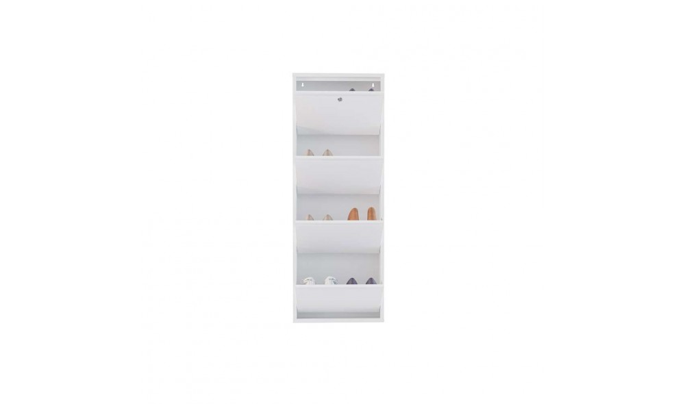 Pantofar, Locking 4 Piece Metal - White, 50 x 136 x 15 cm