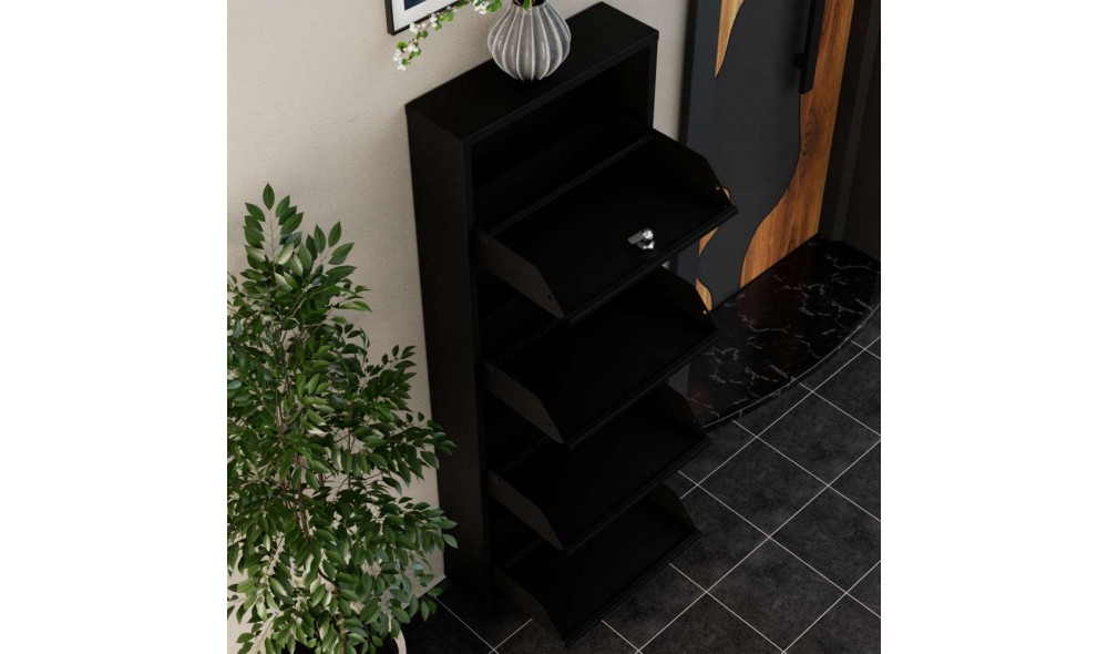 Pantofar, Locking 4 Piece Metal - Black, 50 x 136 x 15 cm