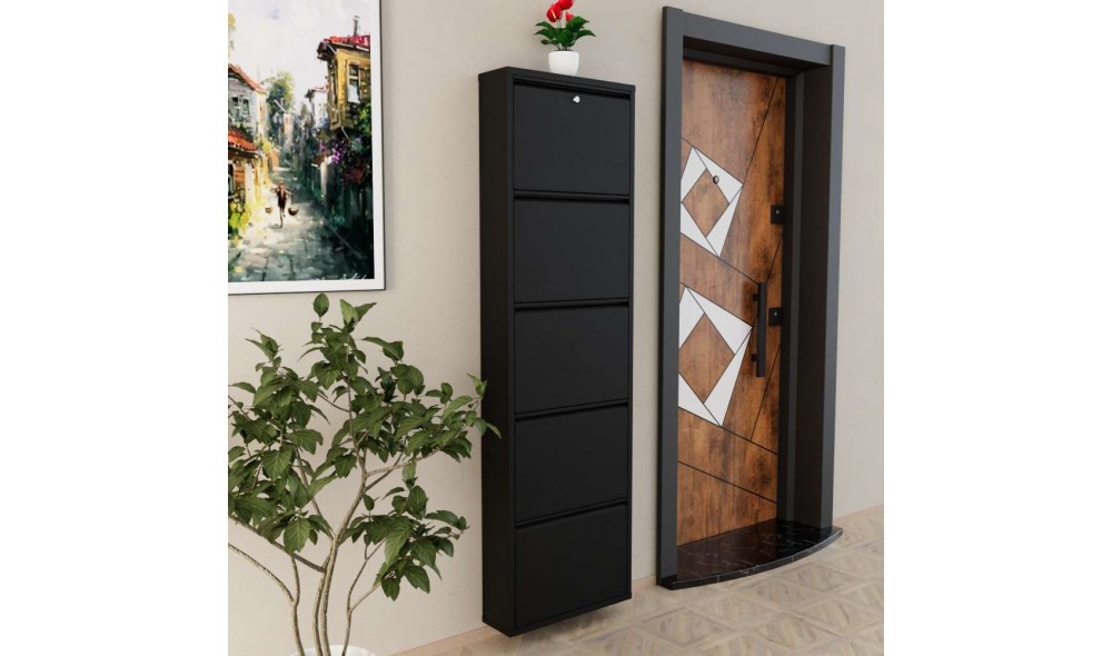 Pantofar, Locking 5 Piece Metal - Black, 50 x 169 x 15 cm