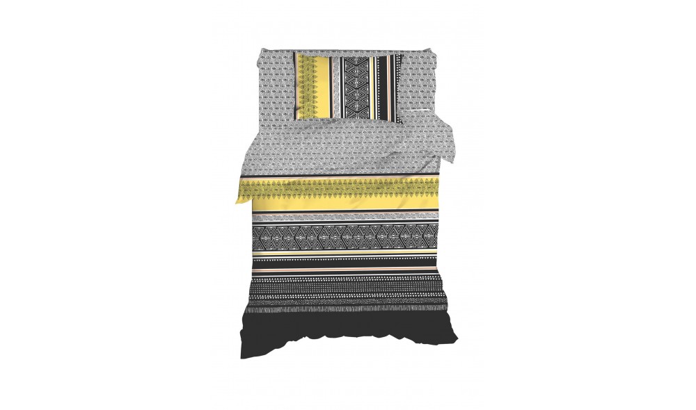 Set lenjerie de pat pentru copii Ranforce, Formas - Yellow