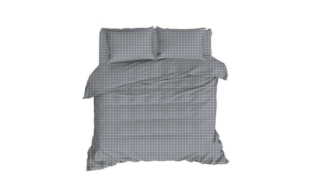 Set lenjerie de pat dublu Ranforce, Pipong - Anthracite