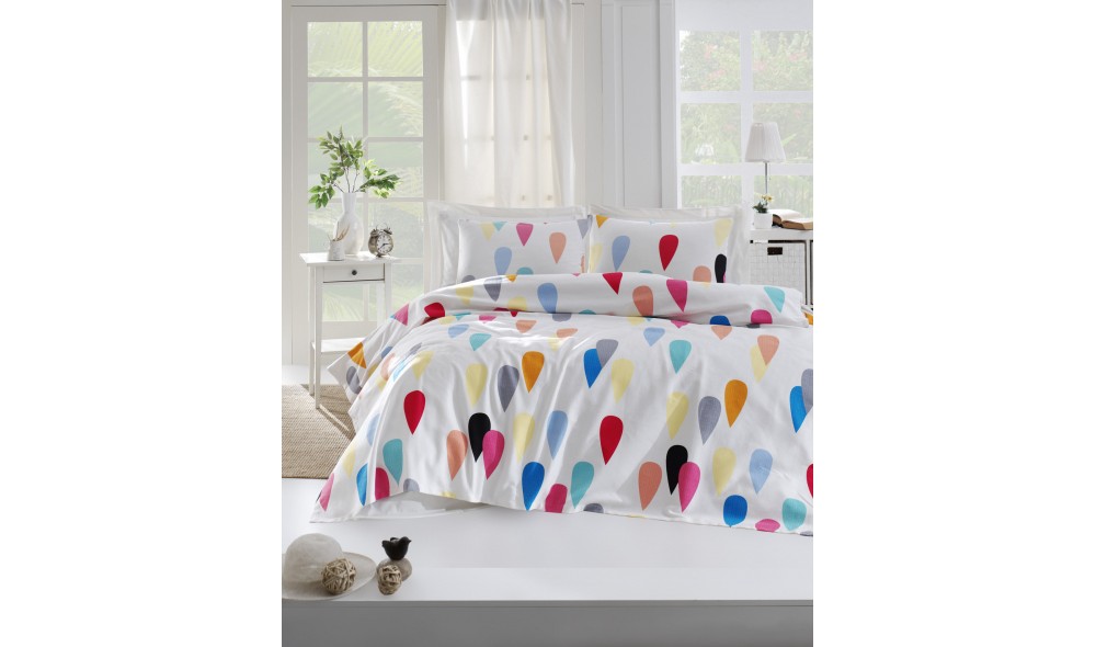 Set lenjerie pat pentru copii din pique, Vendula - Mix