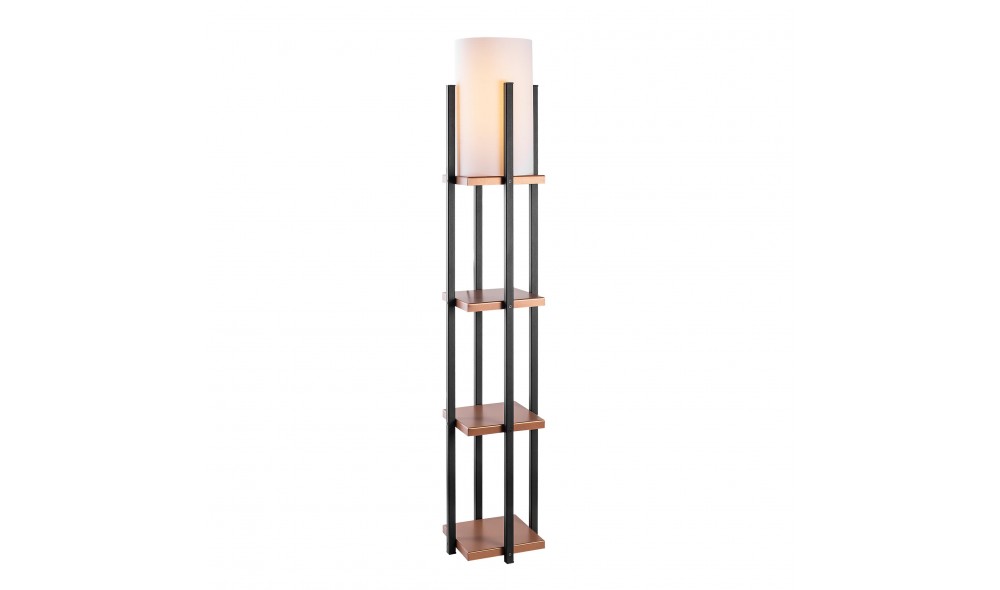 Lampa de podea 7113 - Negru, Cupru 25 x 130 x 25 cm