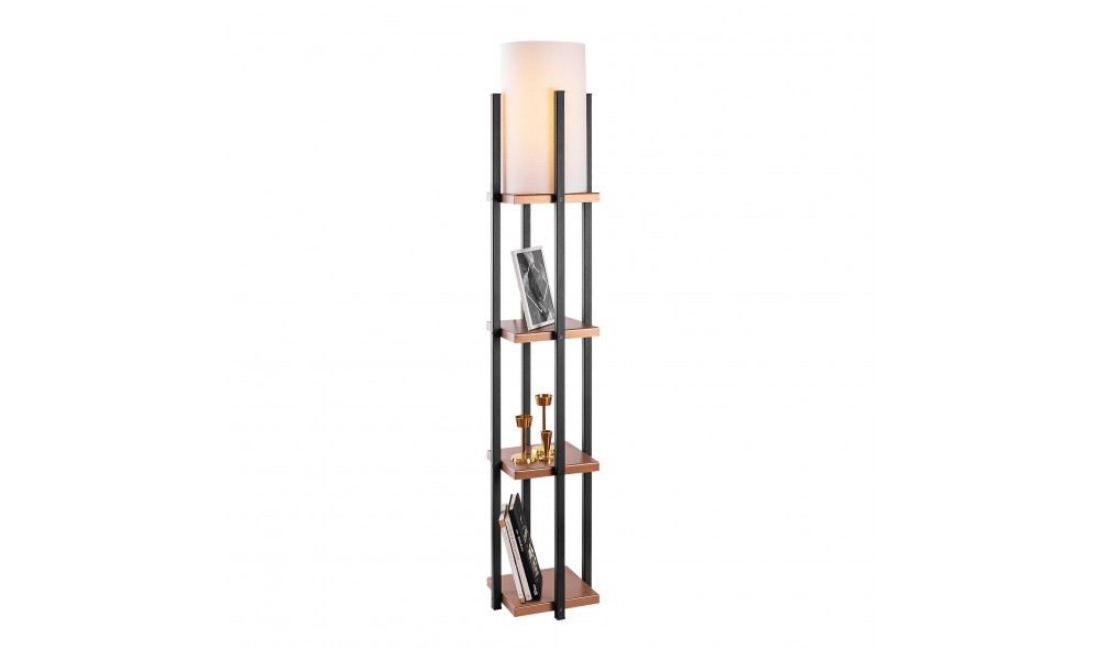 Lampa de podea 7113 - Negru, Cupru 25 x 130 x 25 cm