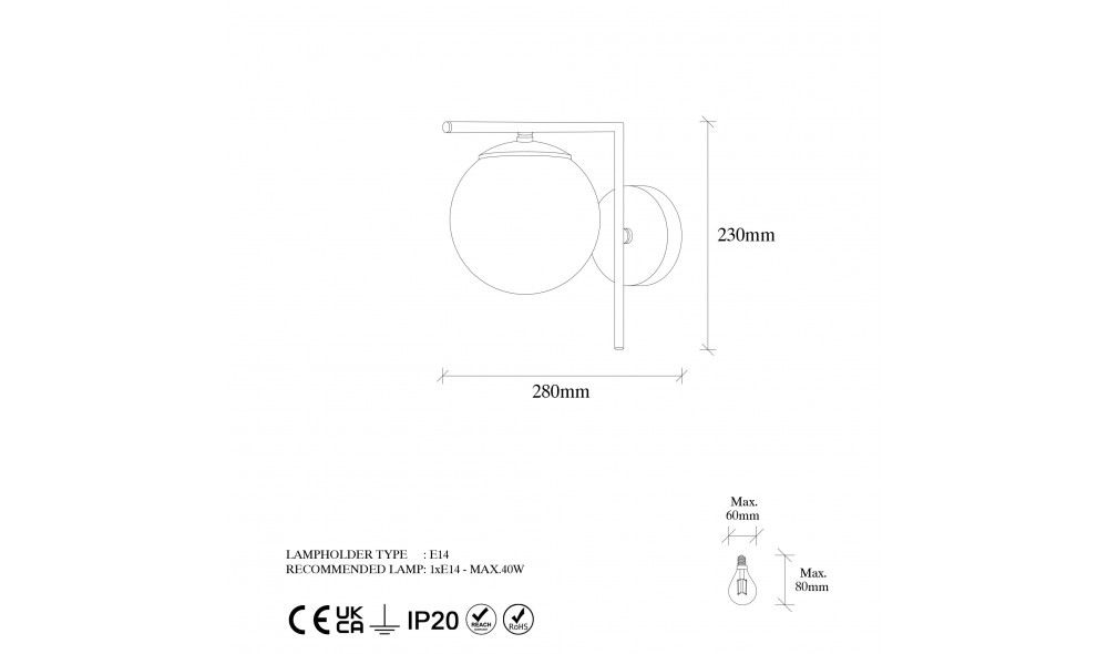 Lampa de perete 7141 - Antichitate 28 x 23 x 15 cm