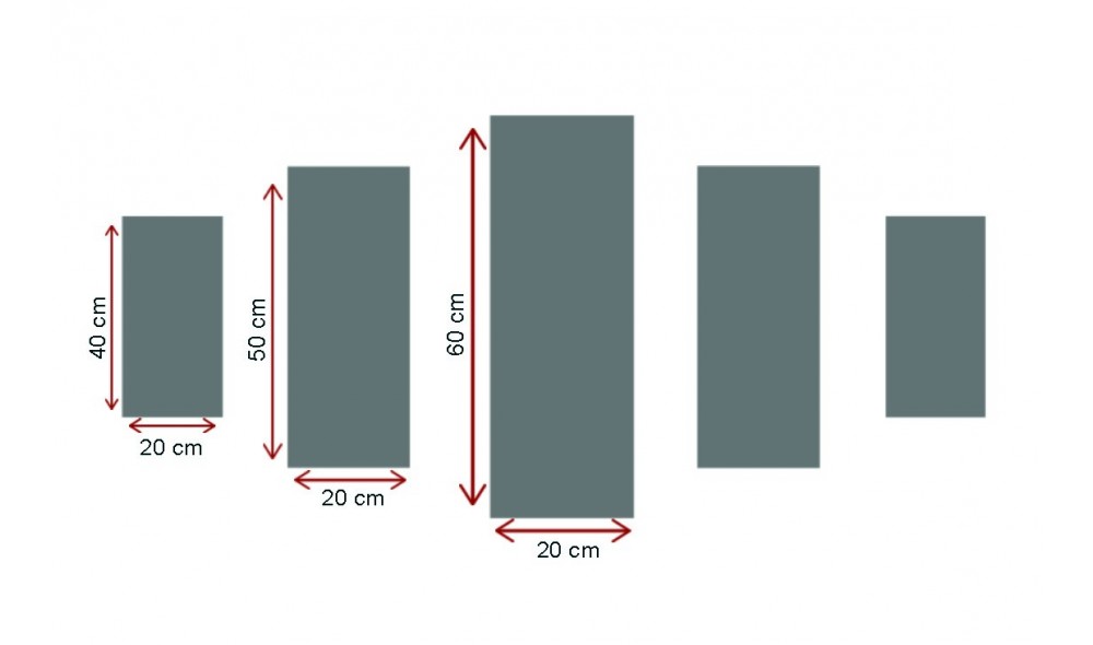 Pictură decorativă MDF (5 bucăți) 5MAPMDF-13 110 x 60 x 3 cm