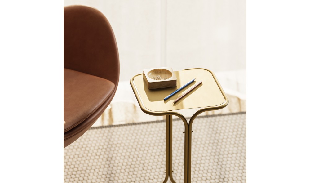 Masuta de cafea, Shb-001-B, Aur, 30 x 52 x 30 cm