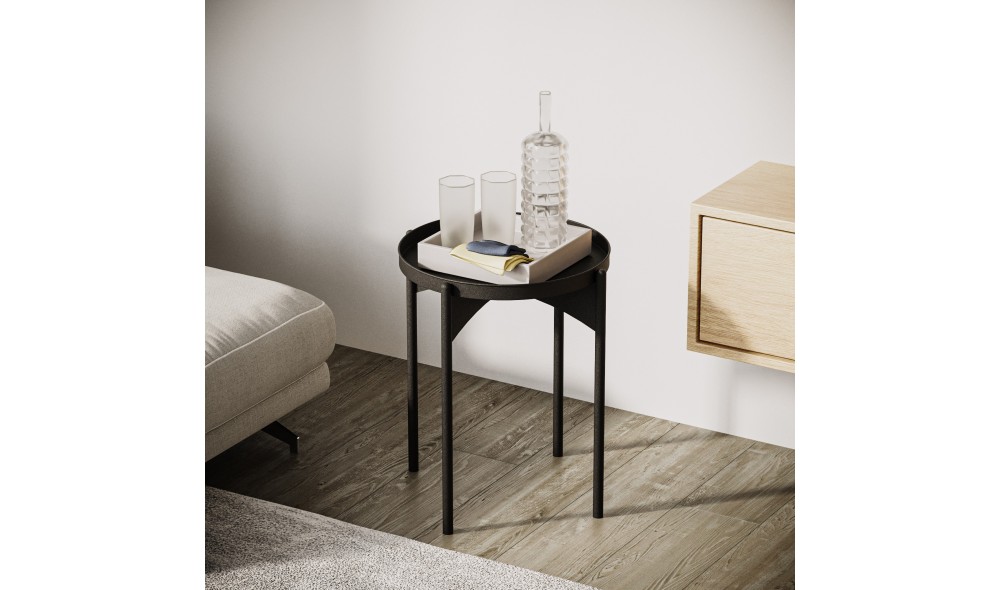 Masuta de cafea, Shb-002-A, Negru, 44 x 57 x 44 cm