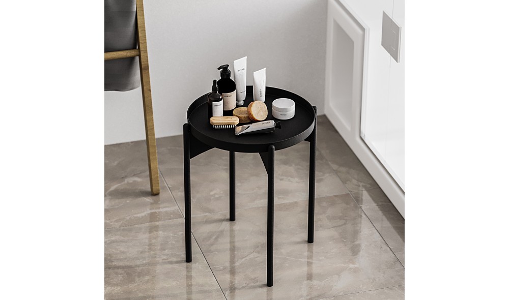 Masuta de cafea, Shb-002-A, Negru, 44 x 57 x 44 cm