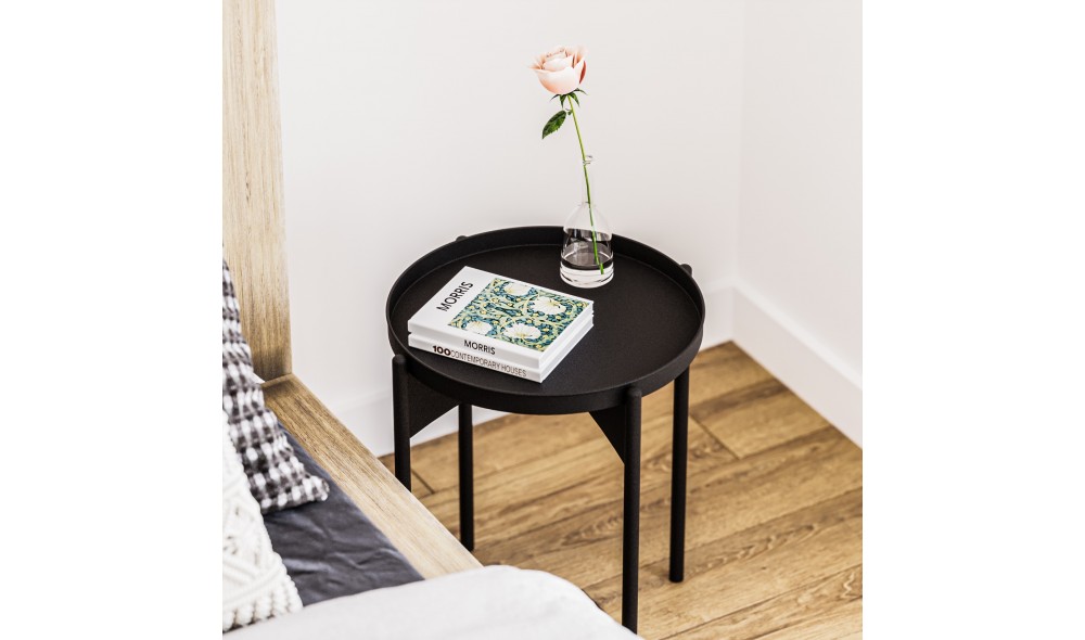 Masuta de cafea, Shb-002-A, Negru, 44 x 57 x 44 cm