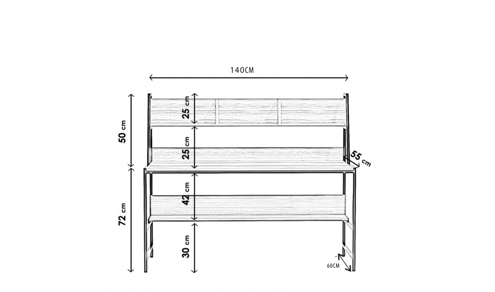 Birou de studiu Ceren - L169