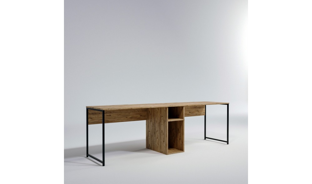 Birou de studiu, L196, Stejar, 240 x 74 x 60 cm