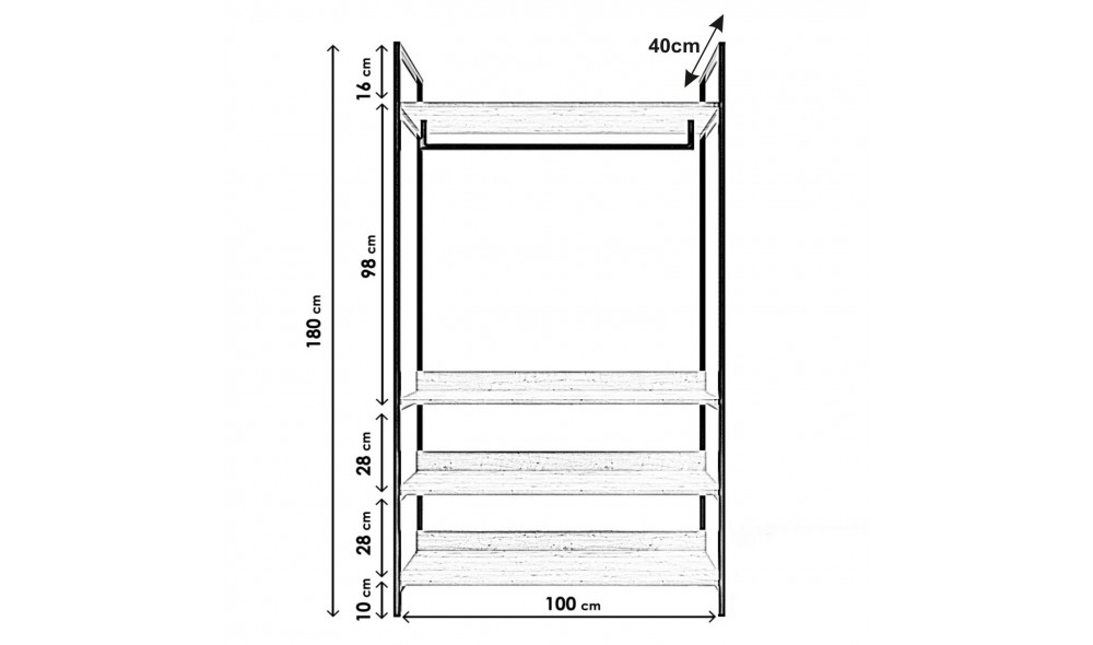 Dulap pentru haine Trend - L610