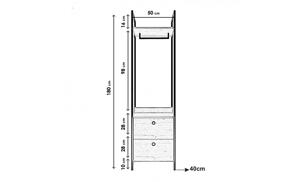 Dulap pentru haine Trend - L612