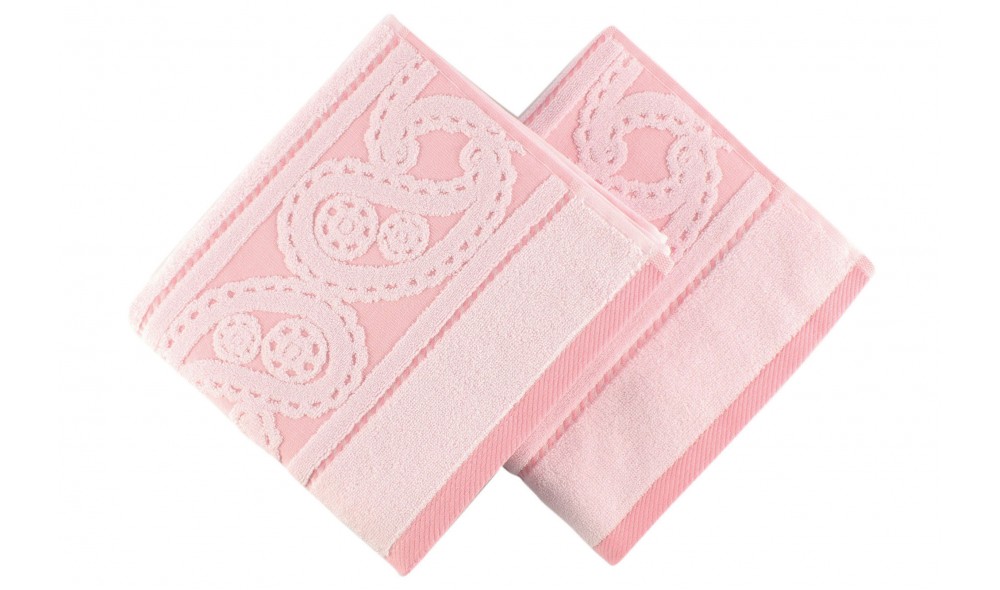 Set prosop de maini (2 piese), Hurrem - Pink