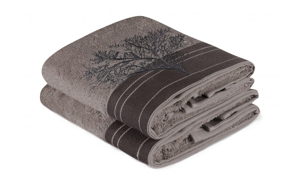 Set prosop de maini (2 piese), Infinity - Grey