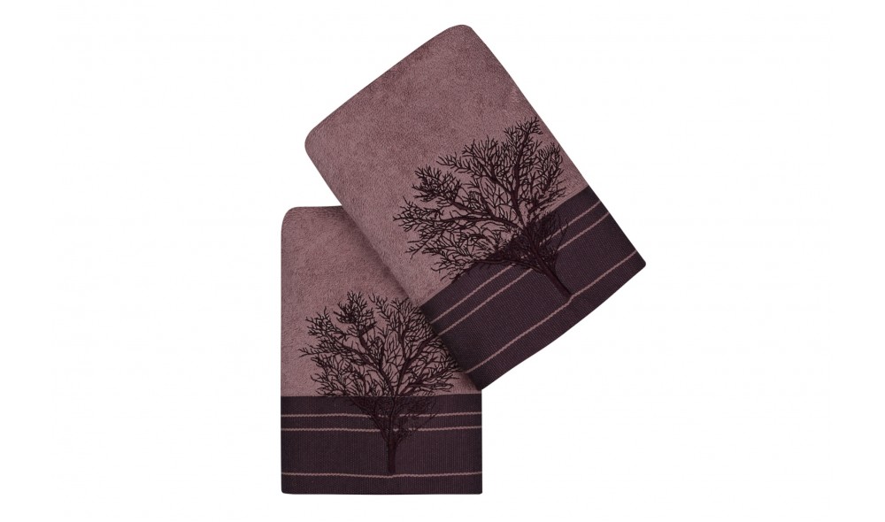 Set prosop de maini (2 piese), Infinity - Maroon