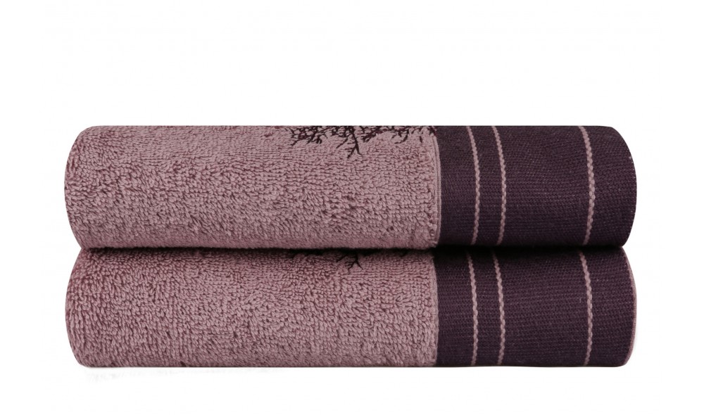 Set prosop de maini (2 piese), Infinity - Maroon