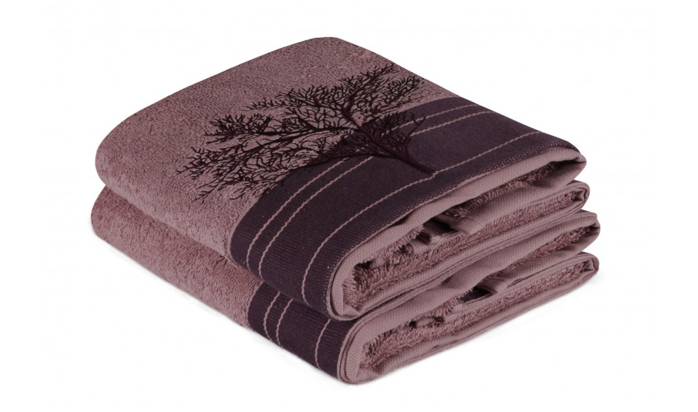 Set prosop de maini (2 piese), Infinity - Maroon