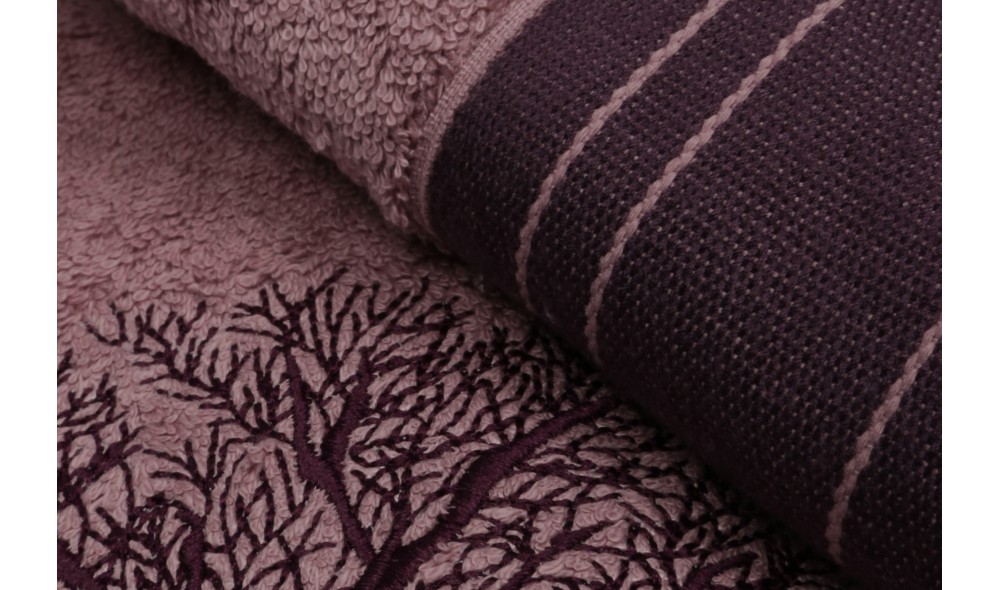 Set prosop de maini (2 piese), Infinity - Maroon