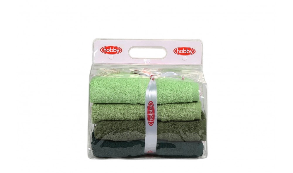 Set prosop de maini (4 piese), Rainbow - Green