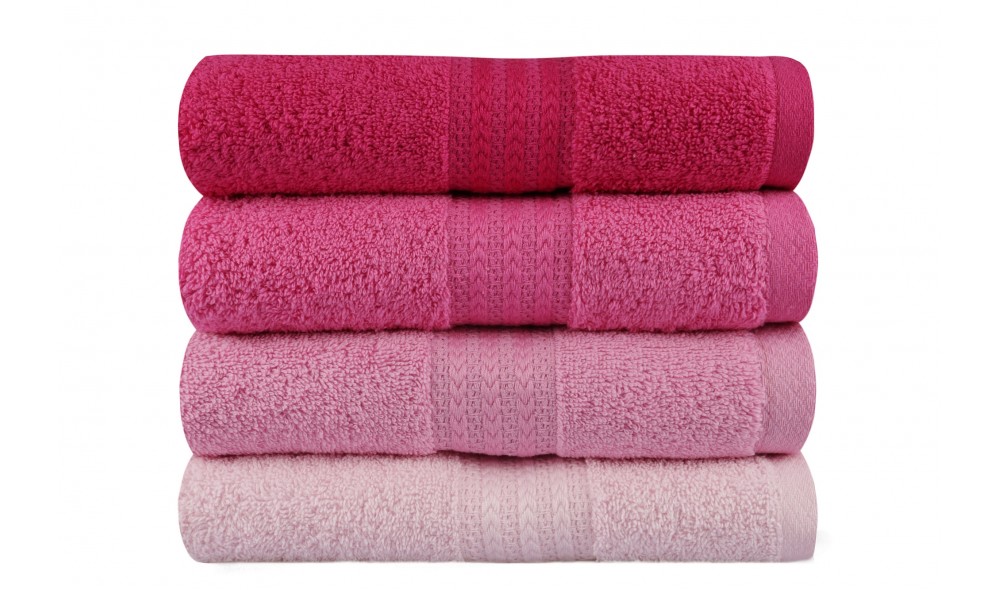 Set prosop de maini (4 piese), Rainbow - Pink