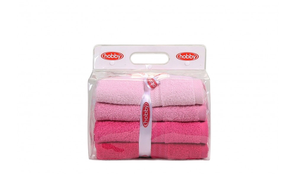 Set prosop de maini (4 piese), Rainbow - Pink