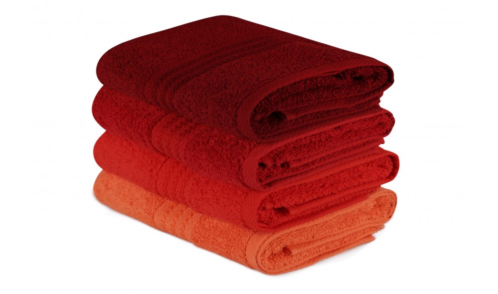 Set prosop de maini (4 piese), Rainbow - Red