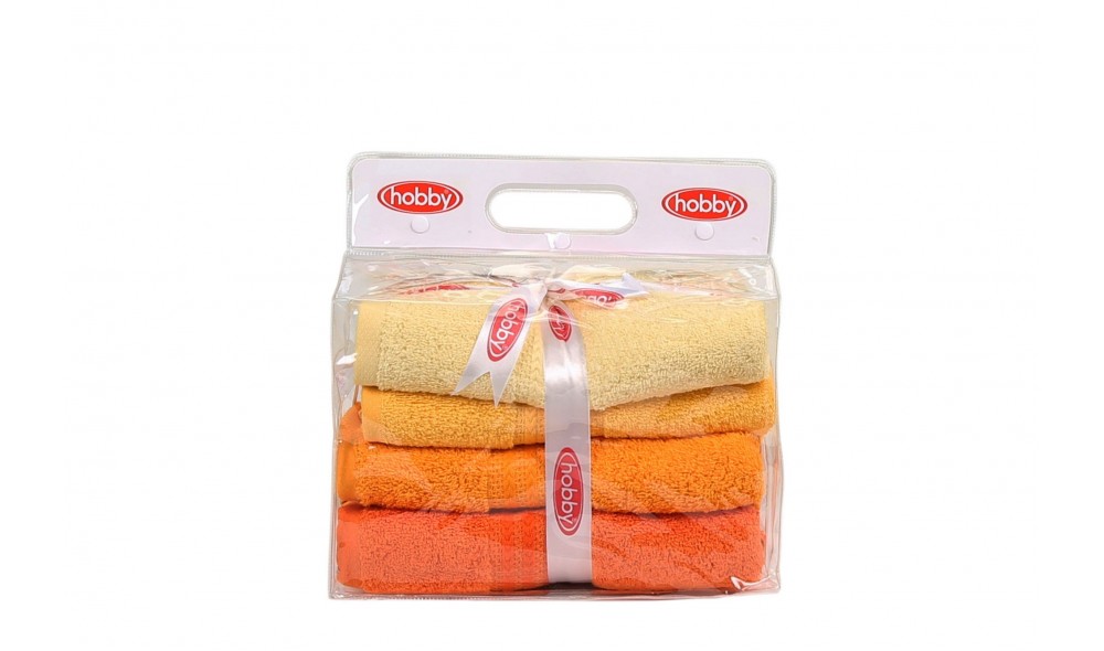 Set prosop de maini (4 piese), Rainbow - Yellow