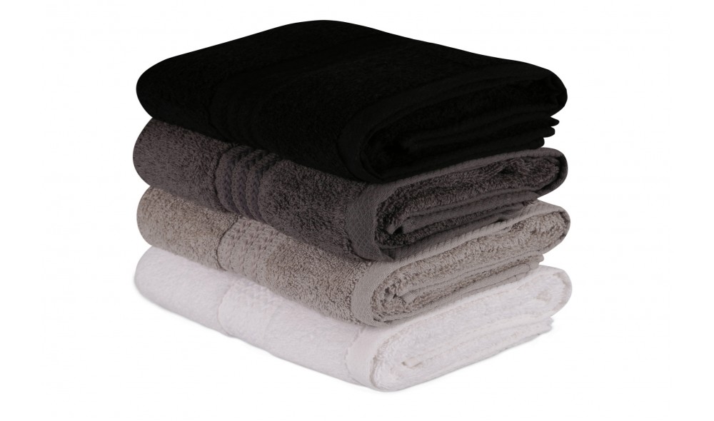 Set prosop de maini (4 piese), Rainbow - Black