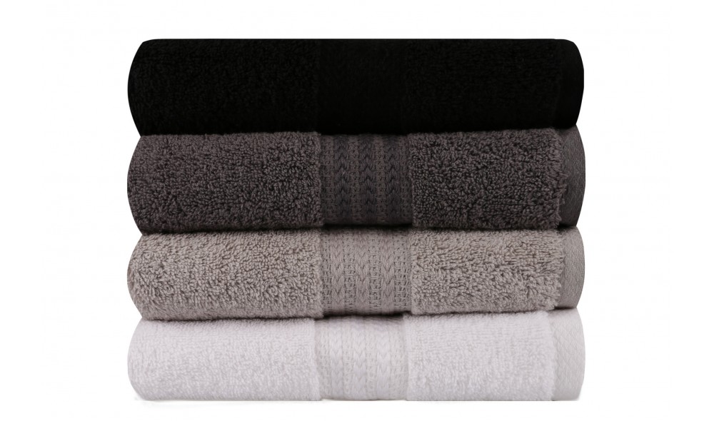 Set prosop de maini (4 piese), Rainbow - Black