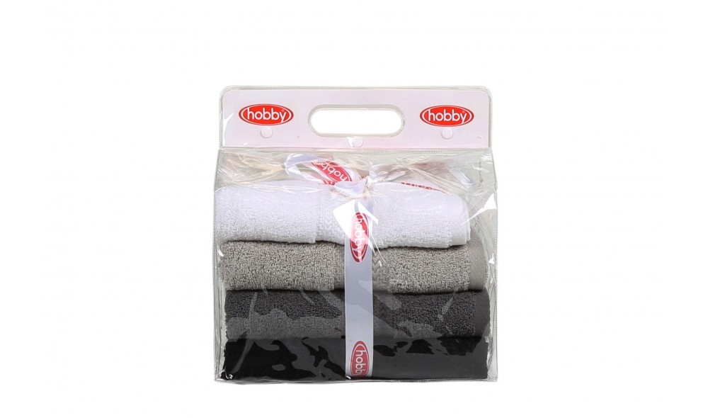 Set prosop de maini (4 piese), Rainbow - Black