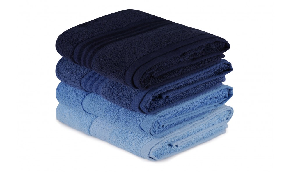 Set prosop de maini (4 piese), Rainbow - Blue