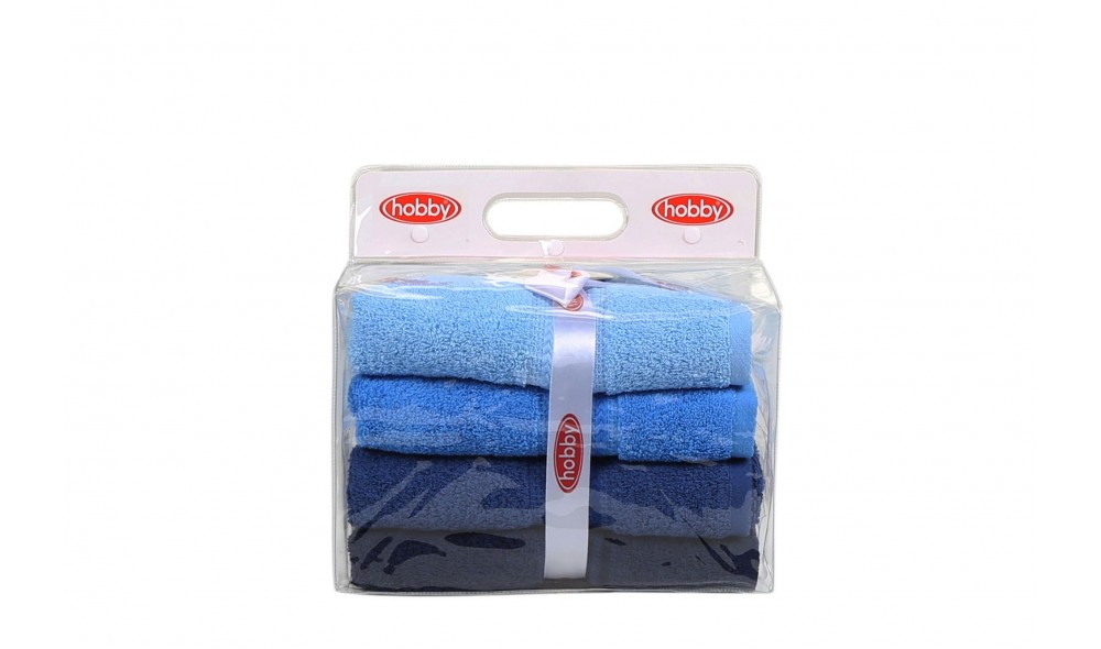 Set prosop de maini (4 piese), Rainbow - Blue