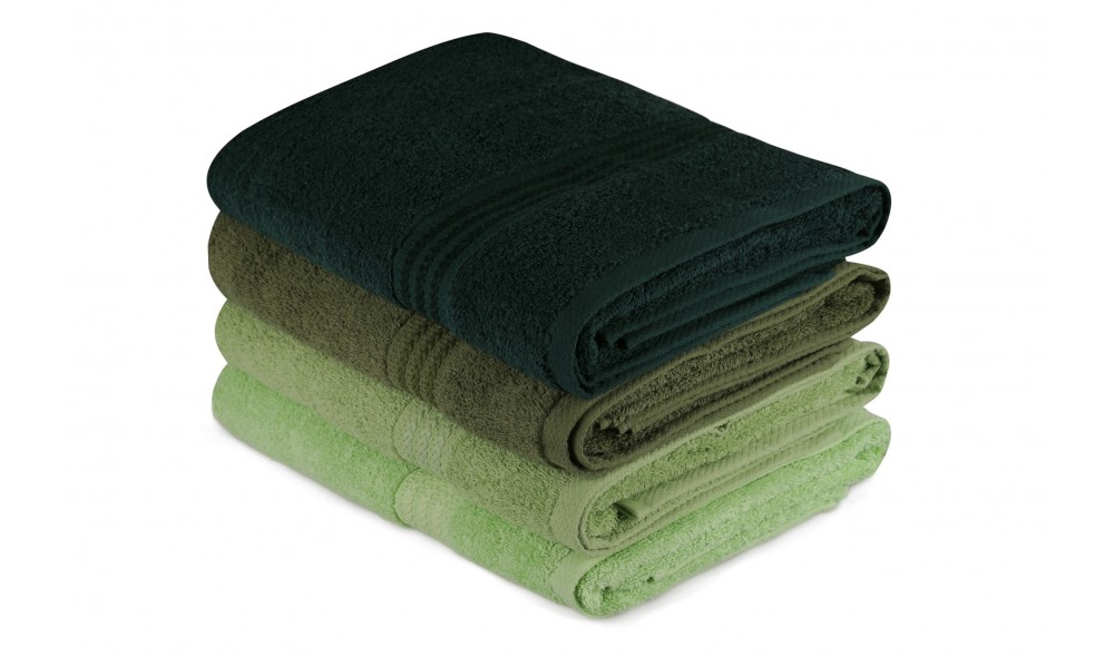 Set prosop de baie (4 piese), Rainbow - Green