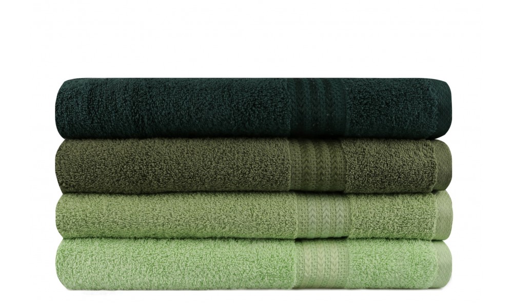 Set prosop de baie (4 piese), Rainbow - Green
