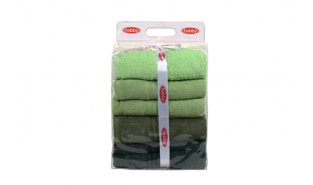 Set prosop de baie (4 piese), Rainbow - Green