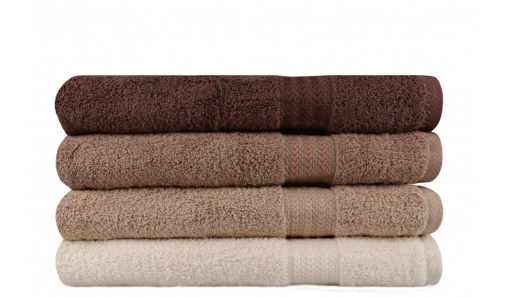 Set prosop de baie (4 piese), Rainbow - Brown